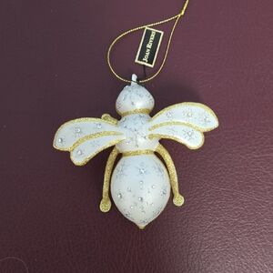 Joan Rivers White and Gold Bee Ornament